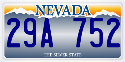 NV license plate 29A752