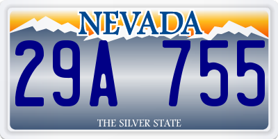 NV license plate 29A755