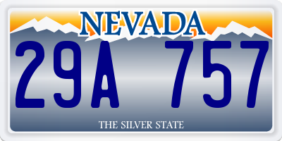 NV license plate 29A757