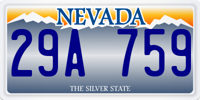 NV license plate 29A759