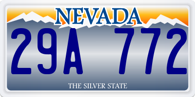 NV license plate 29A772