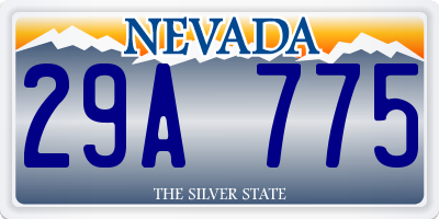 NV license plate 29A775