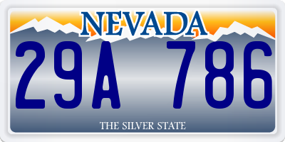 NV license plate 29A786