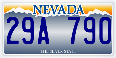 NV license plate 29A790