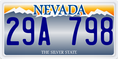 NV license plate 29A798