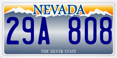 NV license plate 29A808