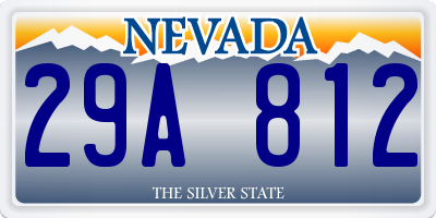 NV license plate 29A812