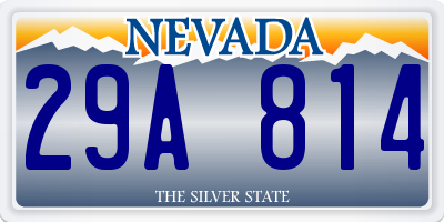 NV license plate 29A814