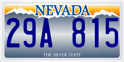 NV license plate 29A815