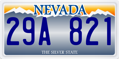 NV license plate 29A821