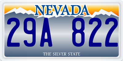 NV license plate 29A822