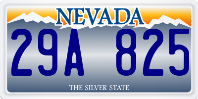 NV license plate 29A825