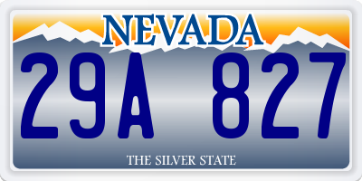 NV license plate 29A827