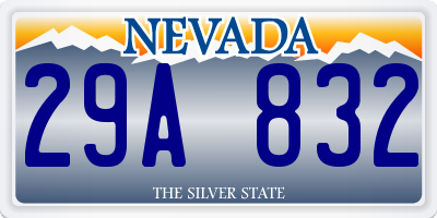 NV license plate 29A832