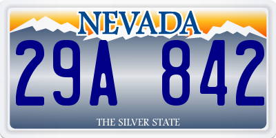 NV license plate 29A842