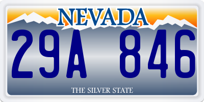 NV license plate 29A846