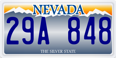 NV license plate 29A848