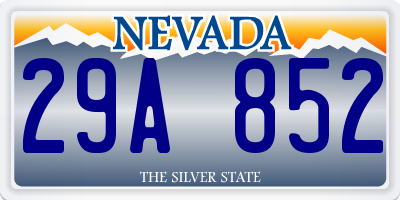 NV license plate 29A852