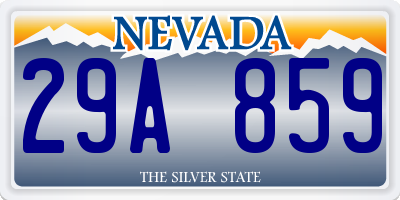 NV license plate 29A859