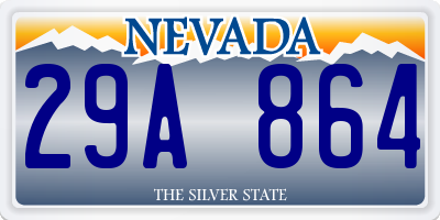 NV license plate 29A864
