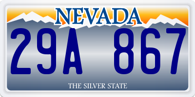 NV license plate 29A867