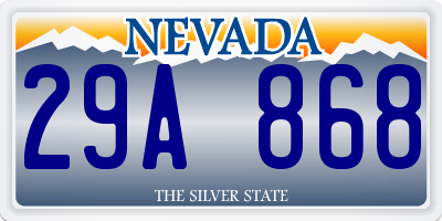 NV license plate 29A868