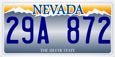 NV license plate 29A872