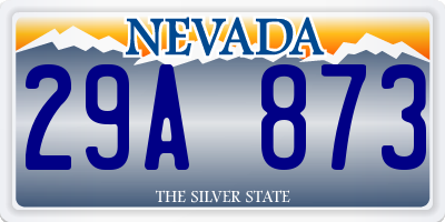 NV license plate 29A873