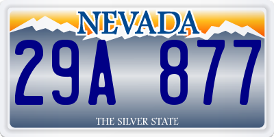 NV license plate 29A877
