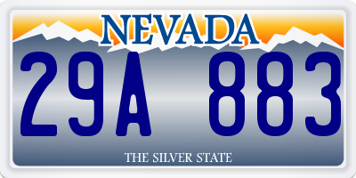 NV license plate 29A883