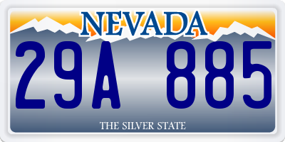 NV license plate 29A885