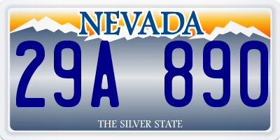 NV license plate 29A890