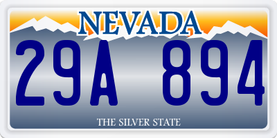NV license plate 29A894