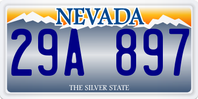 NV license plate 29A897