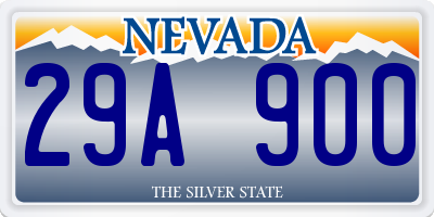NV license plate 29A900