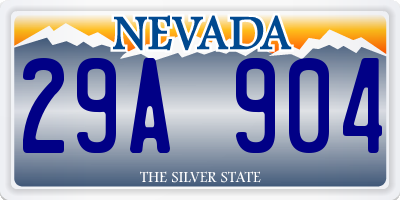 NV license plate 29A904