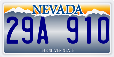 NV license plate 29A910