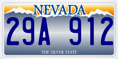NV license plate 29A912