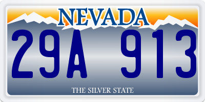 NV license plate 29A913