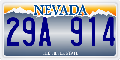 NV license plate 29A914