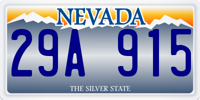 NV license plate 29A915