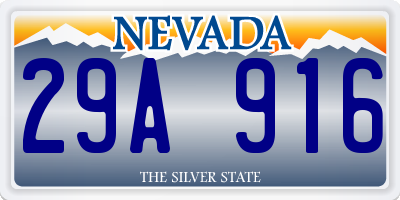 NV license plate 29A916