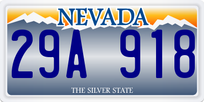 NV license plate 29A918