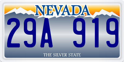 NV license plate 29A919
