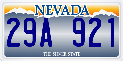 NV license plate 29A921