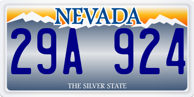 NV license plate 29A924