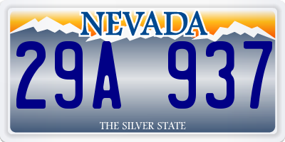 NV license plate 29A937