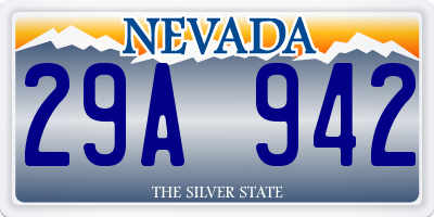 NV license plate 29A942