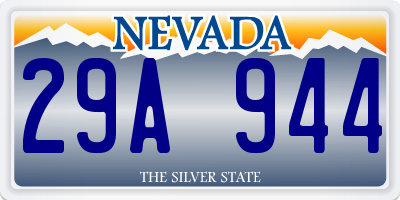 NV license plate 29A944