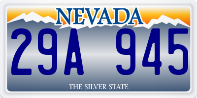 NV license plate 29A945